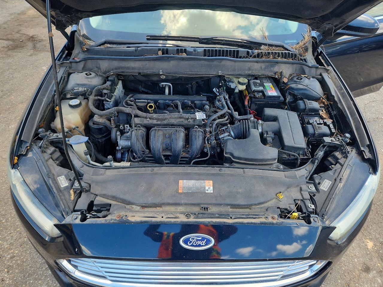 2014 Ford Fusion S Black vin: 3FA6P0G71ER268044