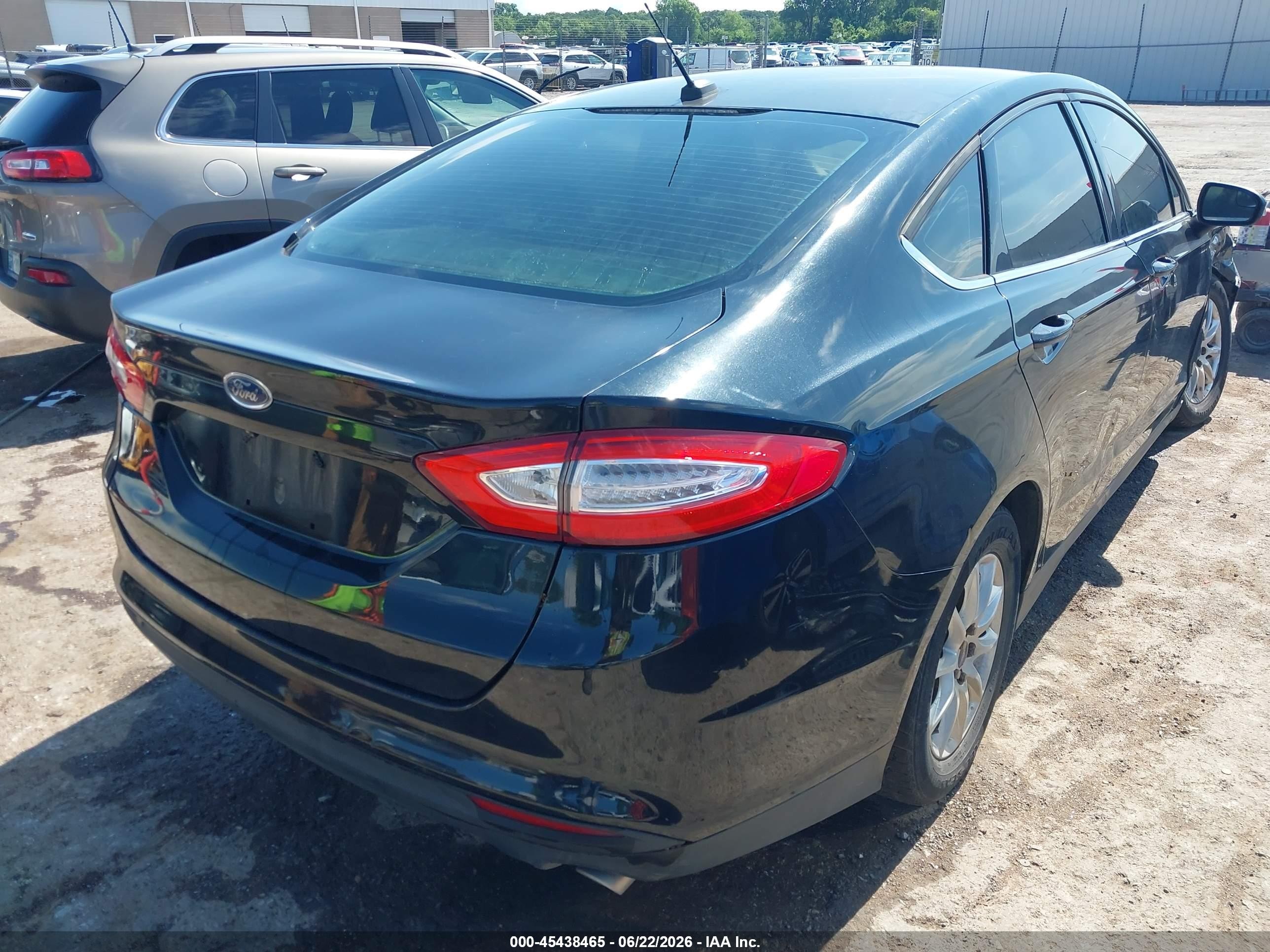 2015 Ford Fusion S Black vin: 3FA6P0G71FR150755