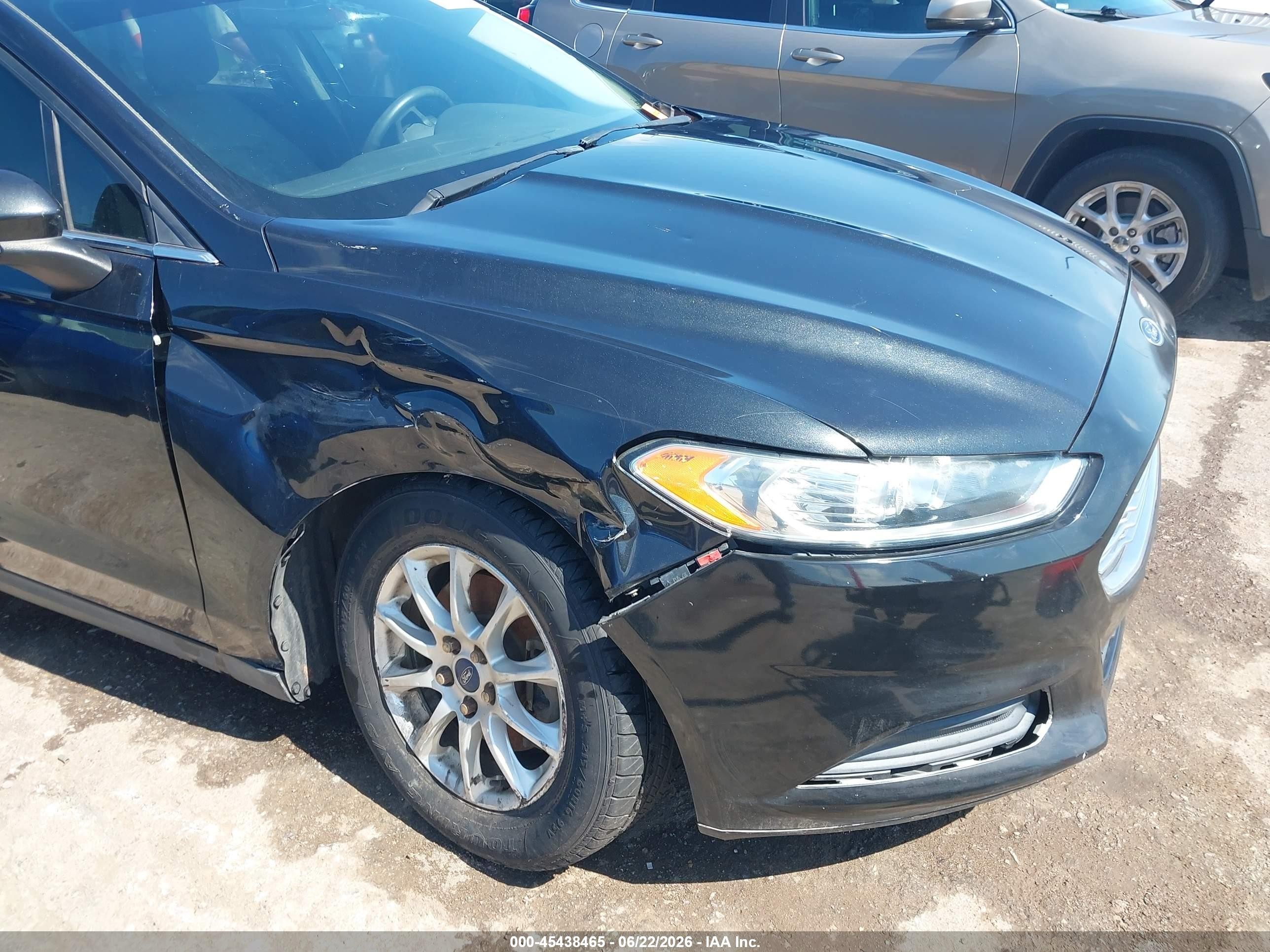 2015 Ford Fusion S Black vin: 3FA6P0G71FR150755
