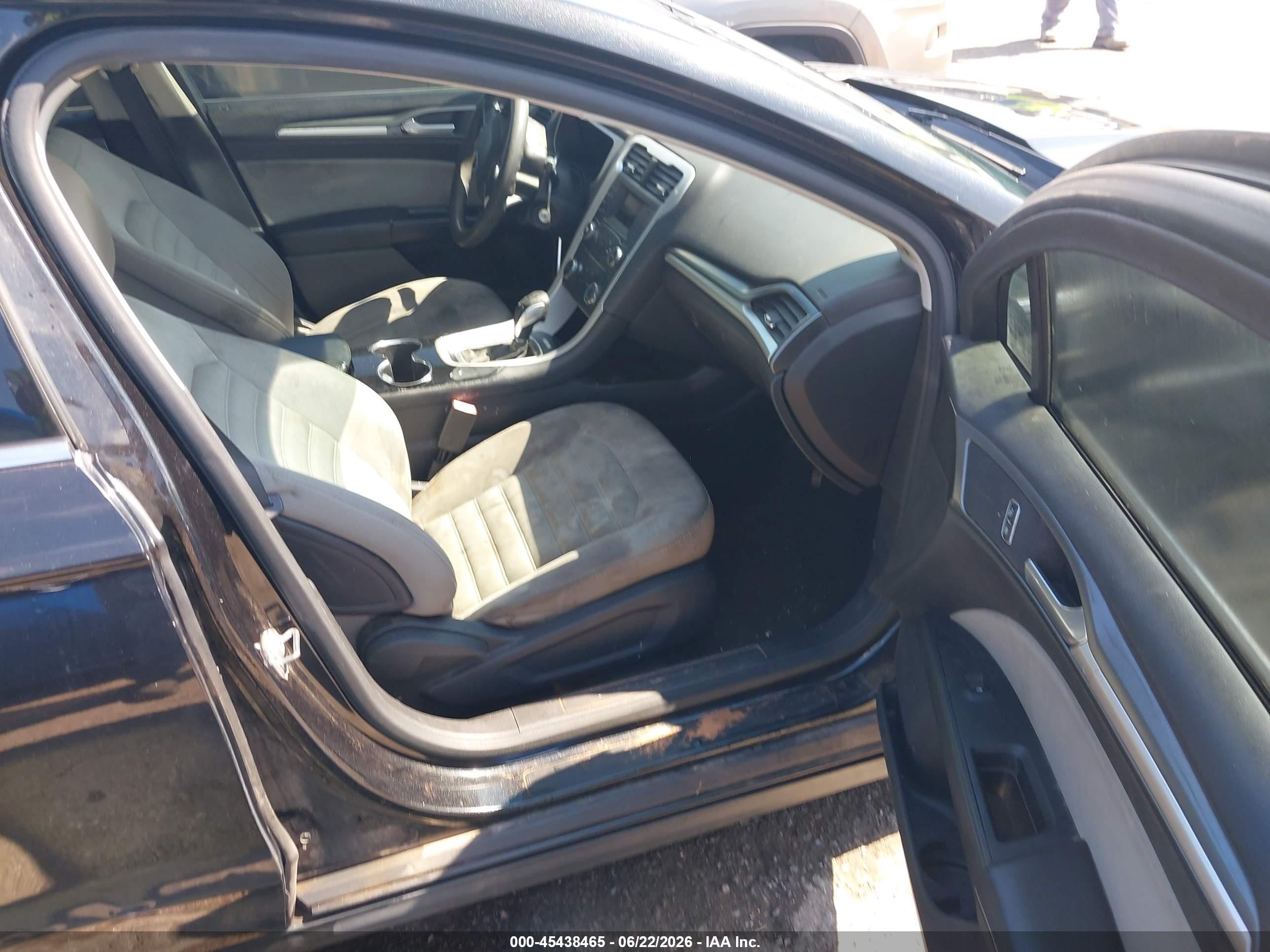 2015 Ford Fusion S Black vin: 3FA6P0G71FR150755