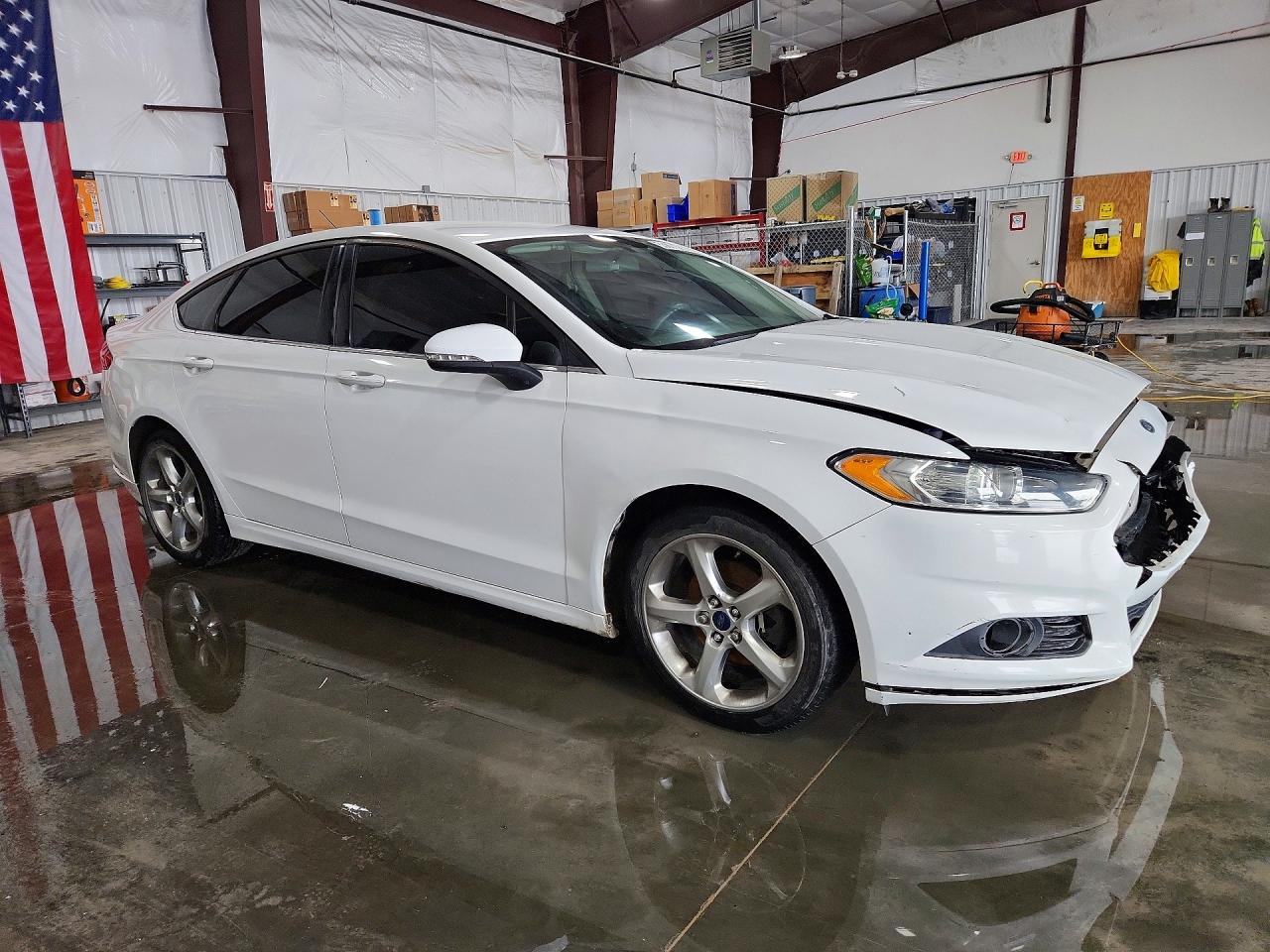 2016 Ford Fusion S White vin: 3FA6P0G71GR101878