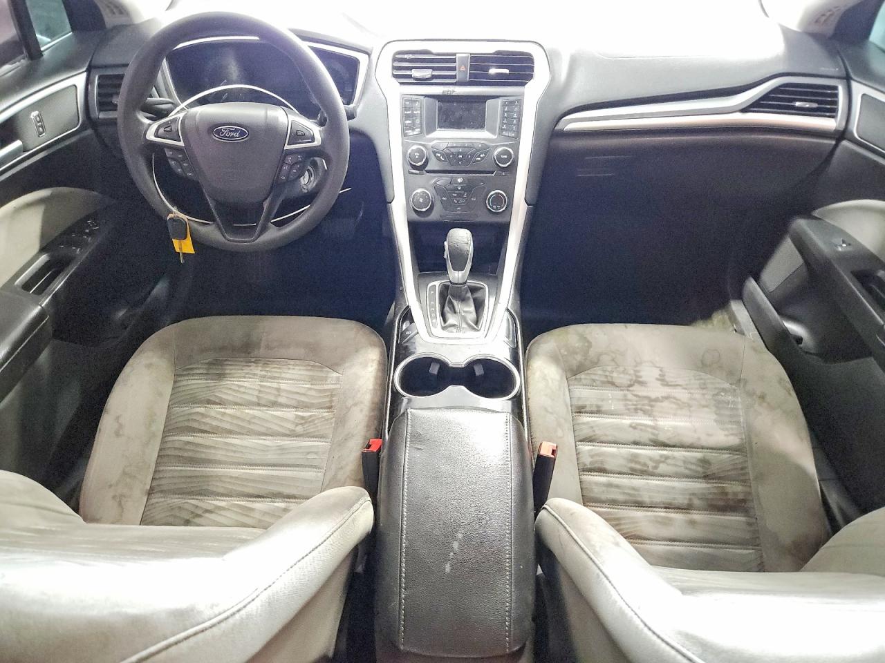2016 Ford Fusion S White vin: 3FA6P0G71GR101878