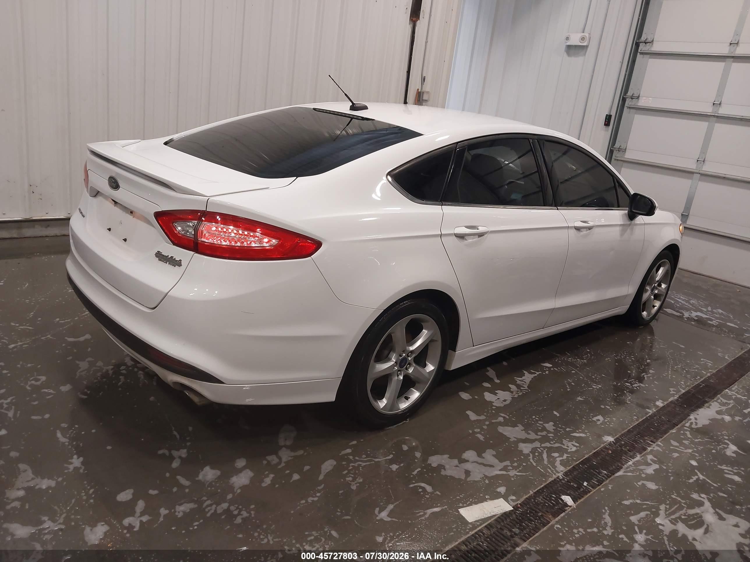 2016 Ford Fusion S White vin: 3FA6P0G71GR328309