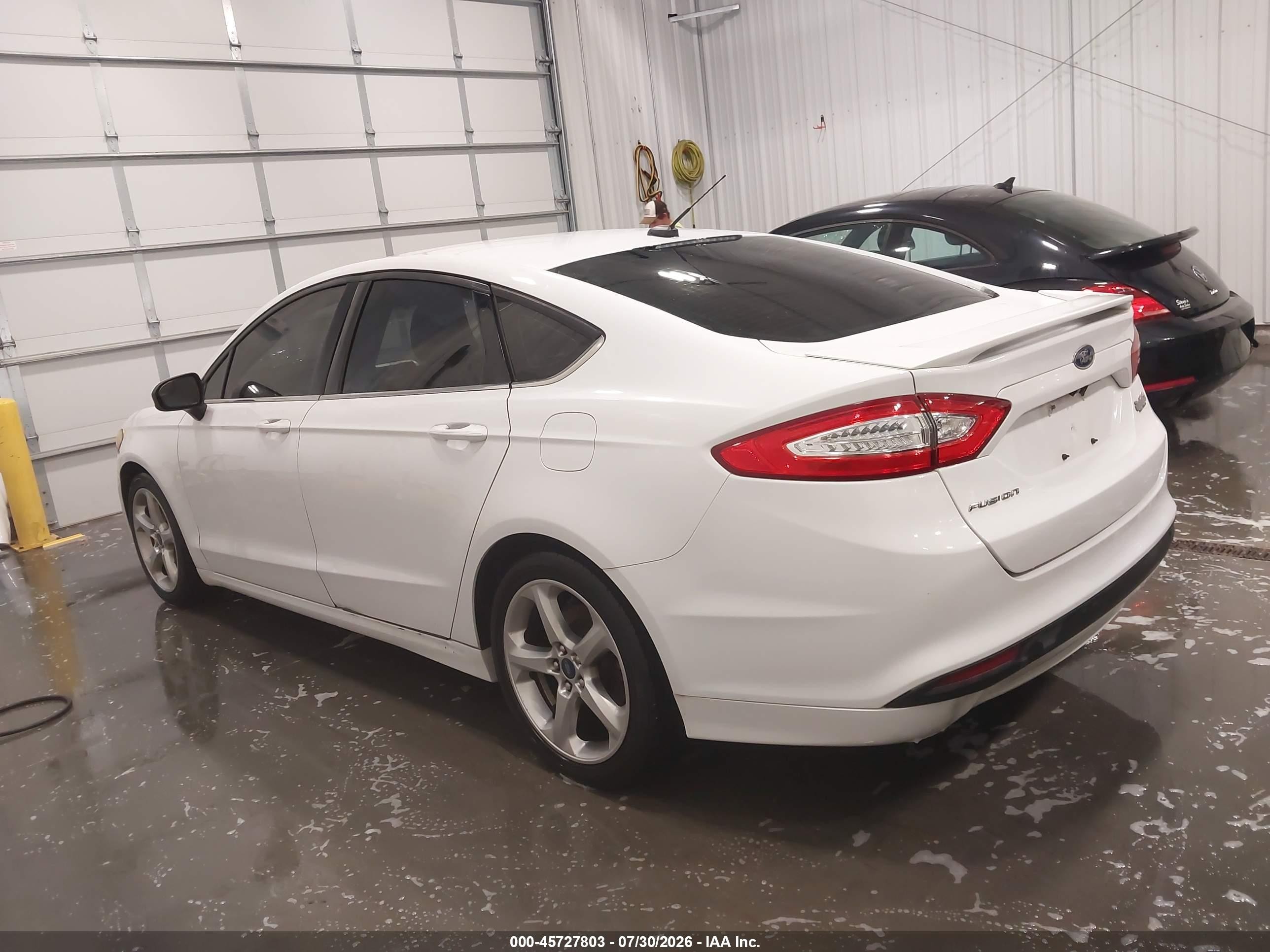 2016 Ford Fusion S White vin: 3FA6P0G71GR328309