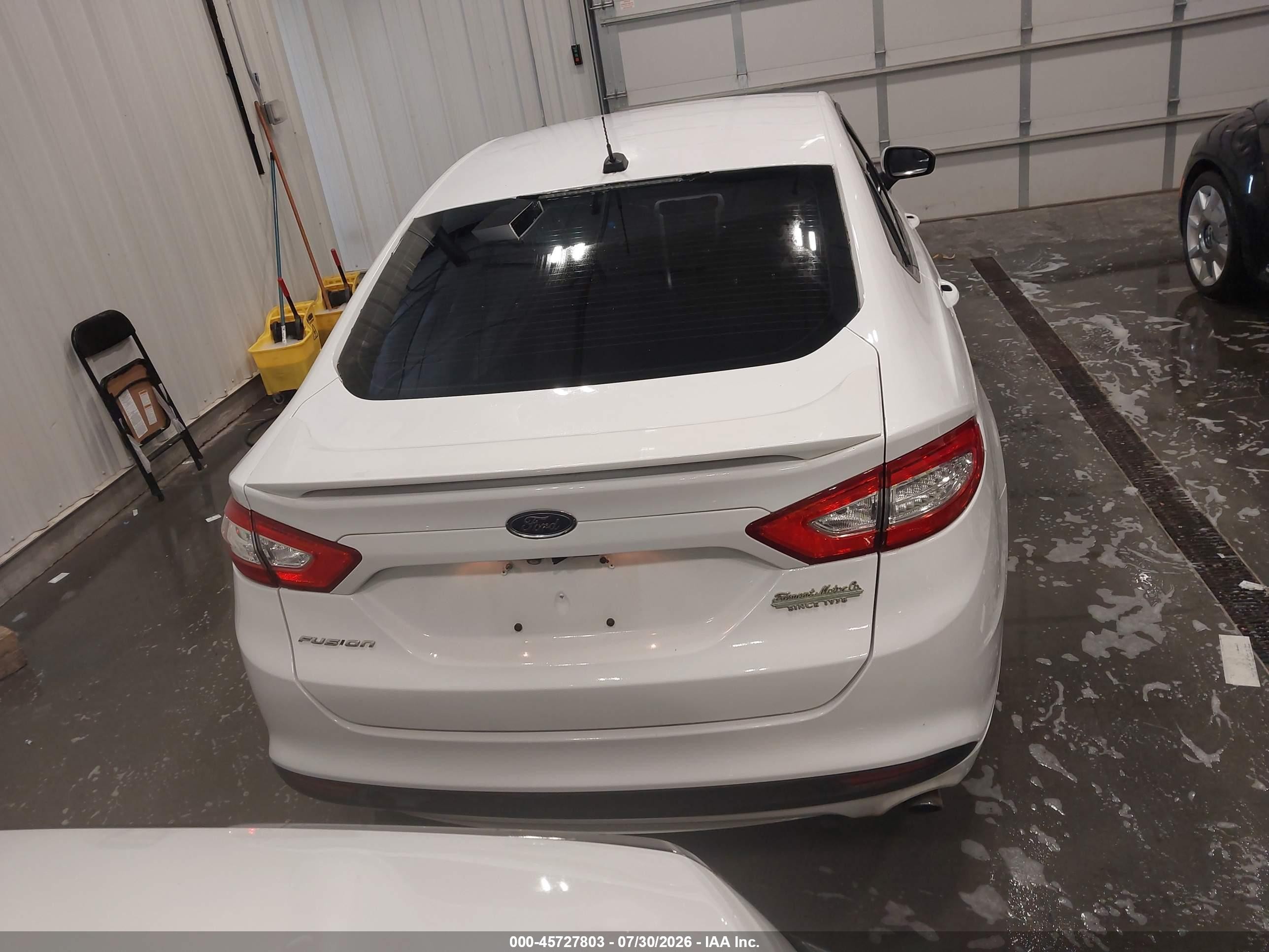 2016 Ford Fusion S White vin: 3FA6P0G71GR328309