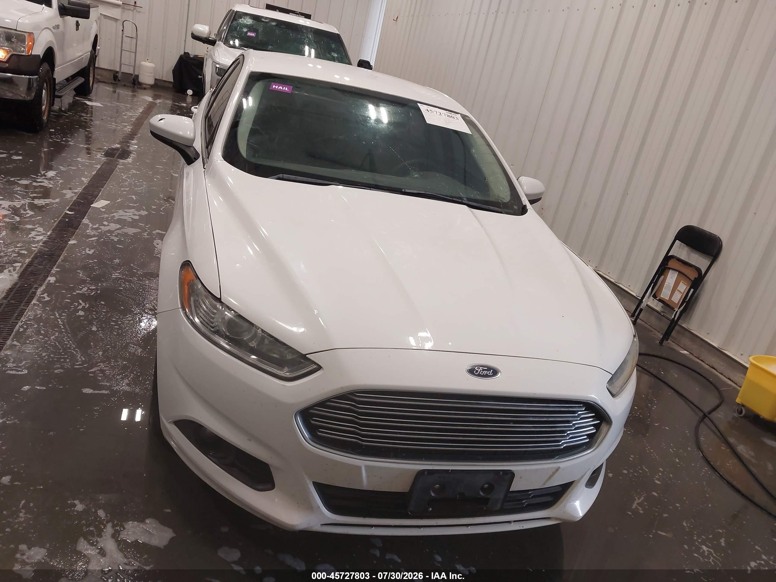 2016 Ford Fusion S White vin: 3FA6P0G71GR328309