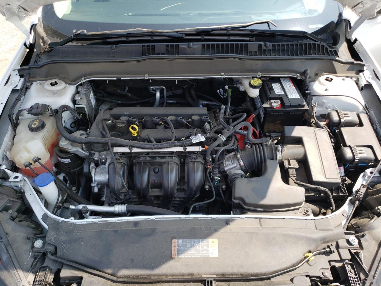 2019 Ford Fusion S White vin: 3FA6P0G71KR264314