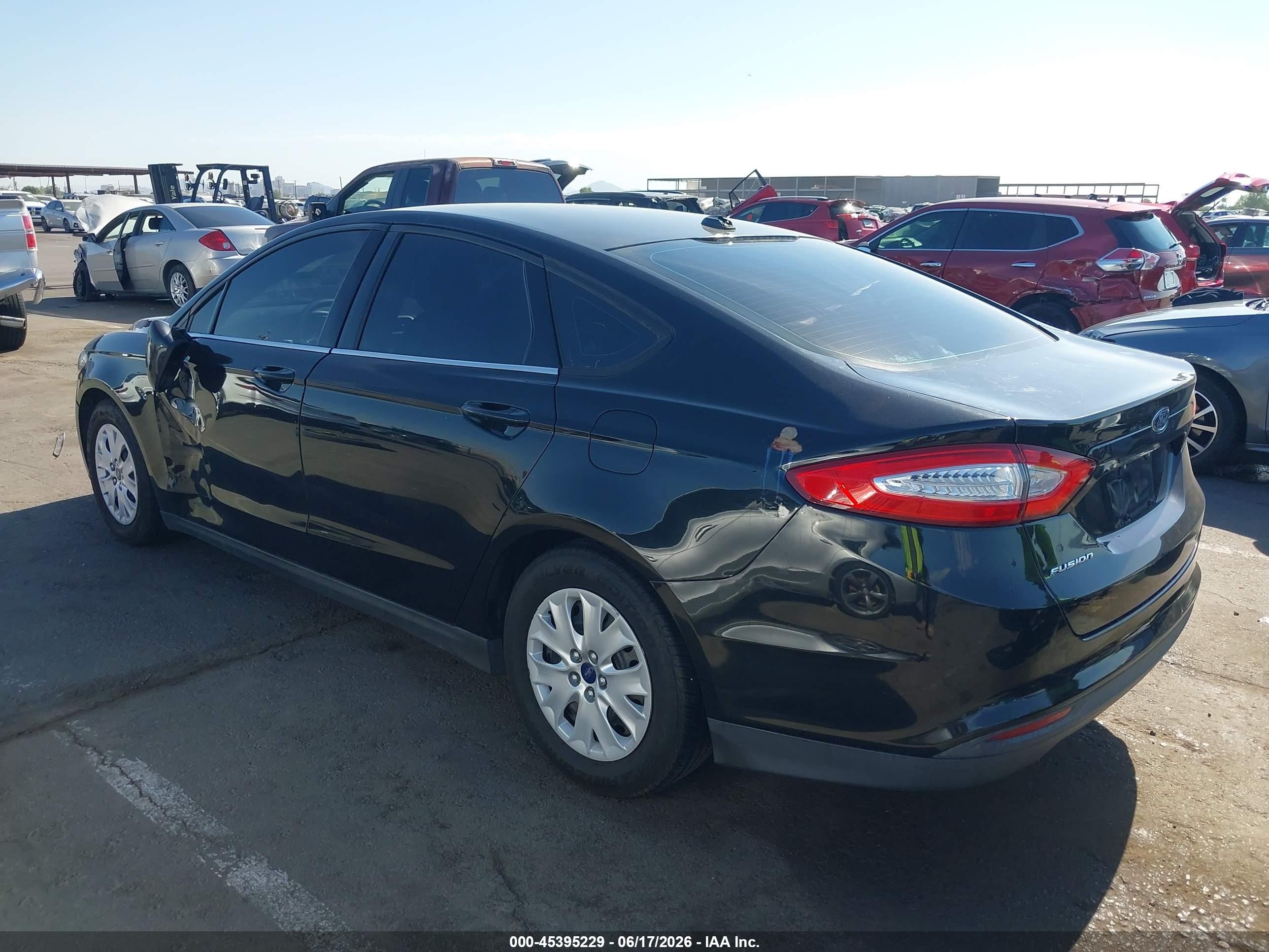 2013 Ford Fusion S Black vin: 3FA6P0G72DR328430