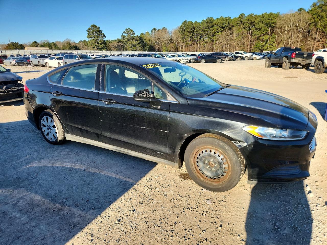 2013 Ford Fusion S Black vin: 3FA6P0G72DR361153