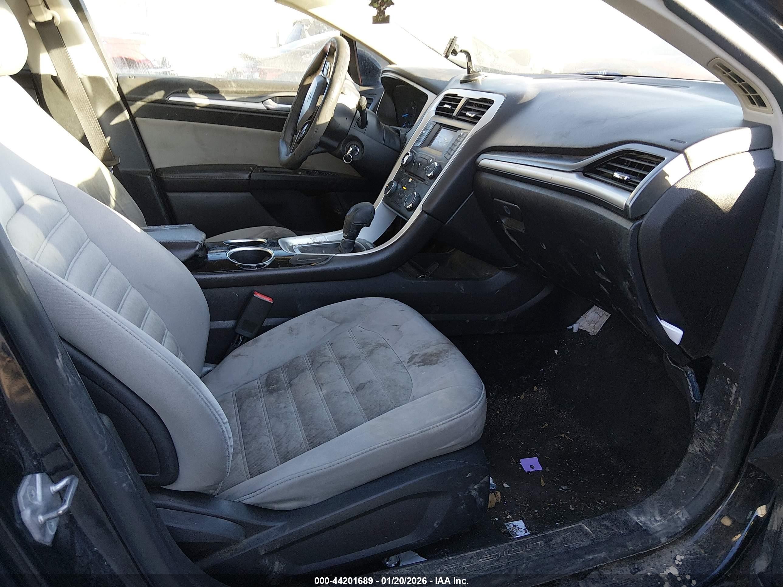 2014 Ford Fusion S Black vin: 3FA6P0G72ER114104