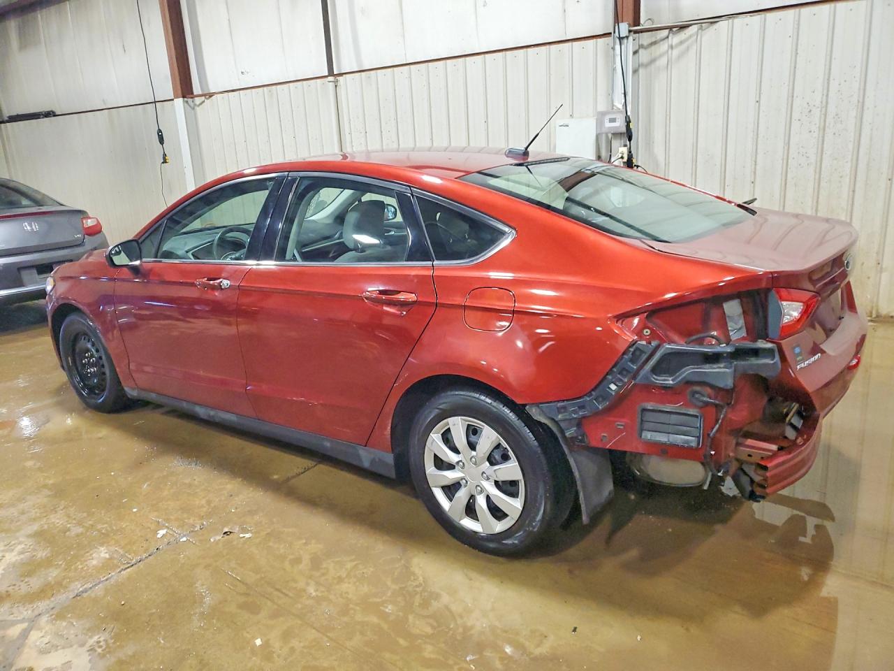 2014 Ford Fusion S Red vin: 3FA6P0G72ER264522