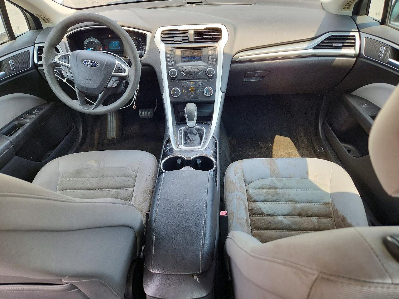 2014 Ford Fusion S White vin: 3FA6P0G72ER338733