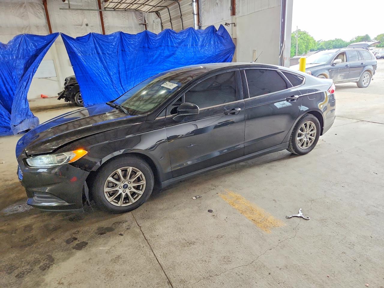 2015 Ford Fusion S Black vin: 3FA6P0G72FR303031