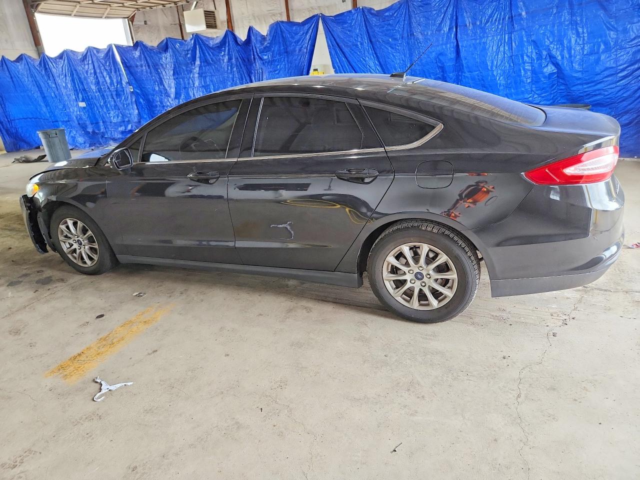 2015 Ford Fusion S Black vin: 3FA6P0G72FR303031