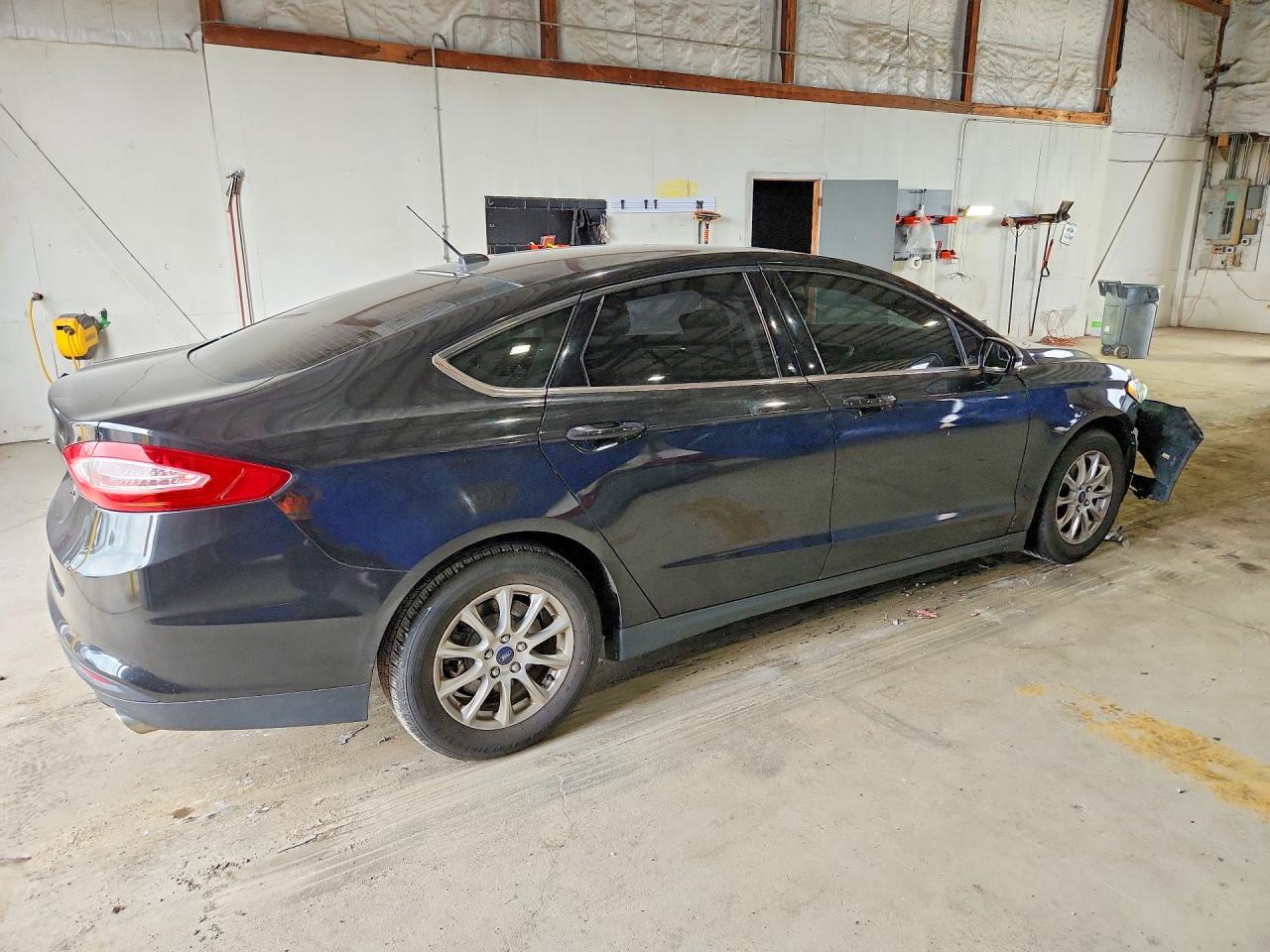 2015 Ford Fusion S Black vin: 3FA6P0G72FR303031