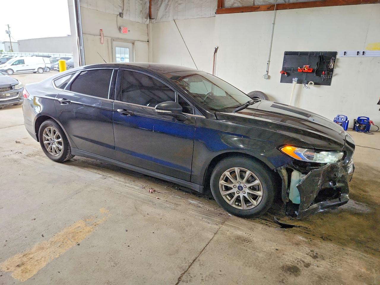 2015 Ford Fusion S Black vin: 3FA6P0G72FR303031