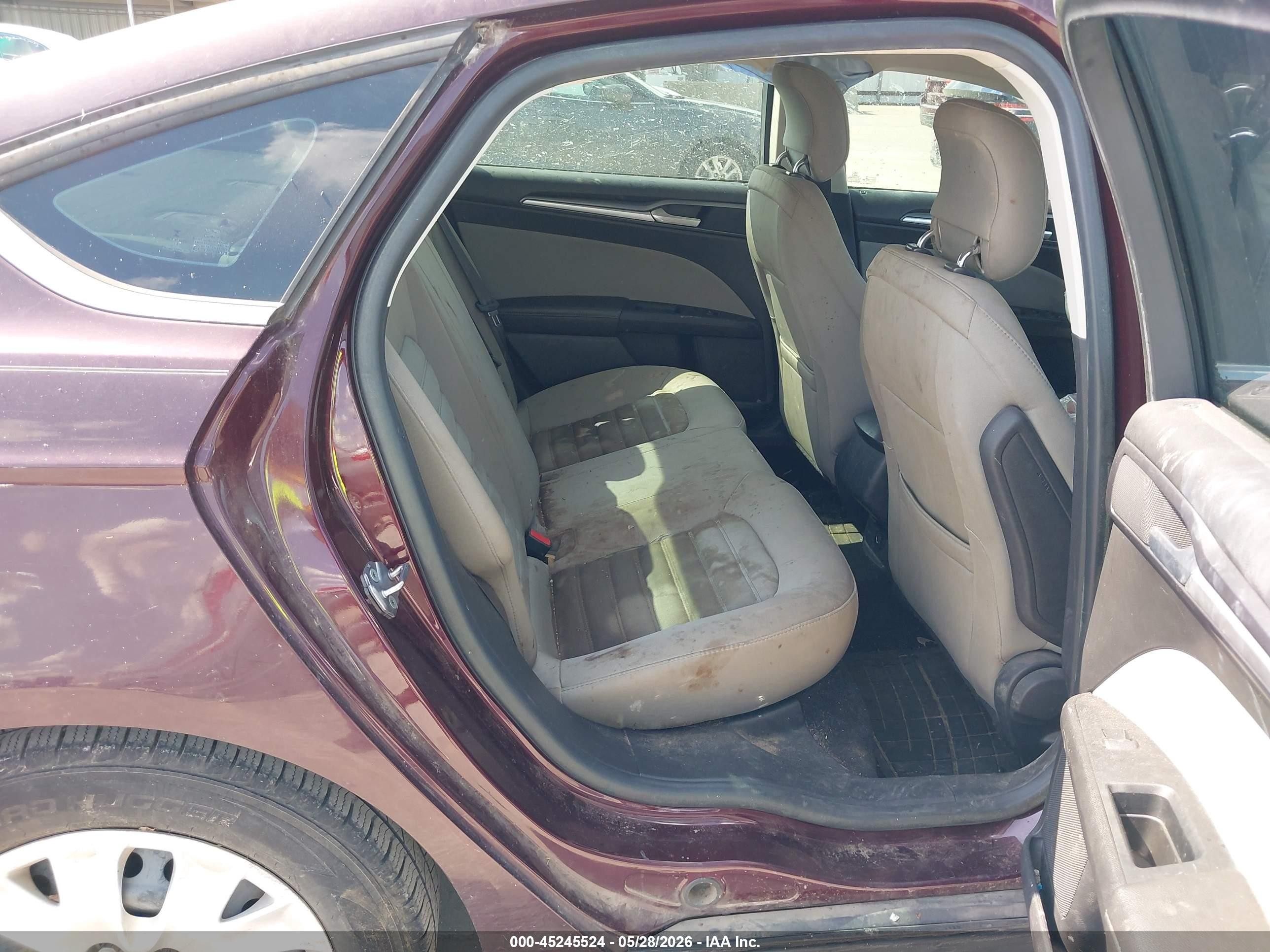 2013 Ford Fusion S Burgundy vin: 3FA6P0G73DR208507