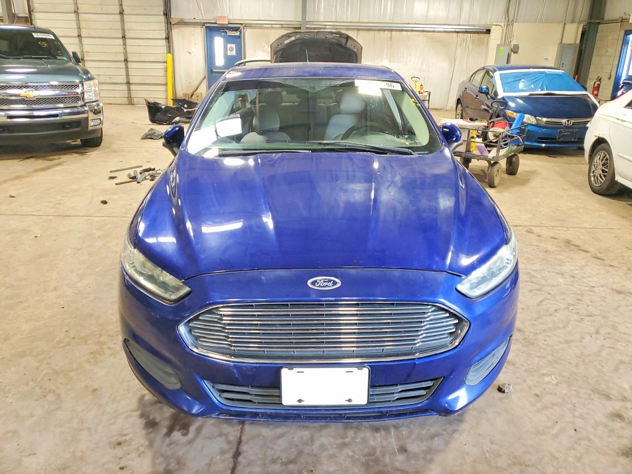 2013 Ford Fusion S Blue vin: 3FA6P0G73DR336102