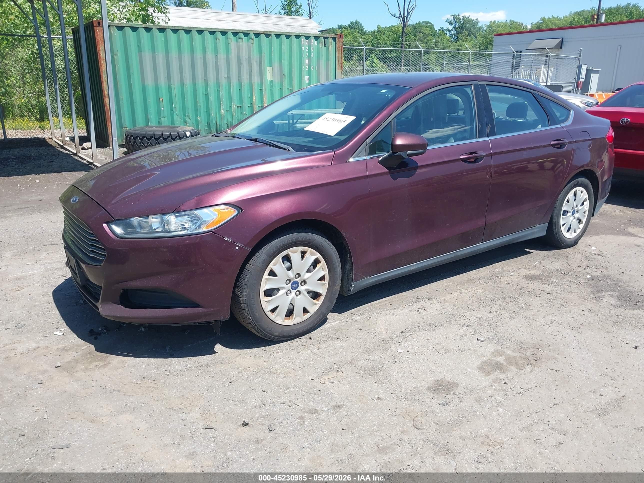 2013 Ford Fusion S Purple vin: 3FA6P0G73DR374803