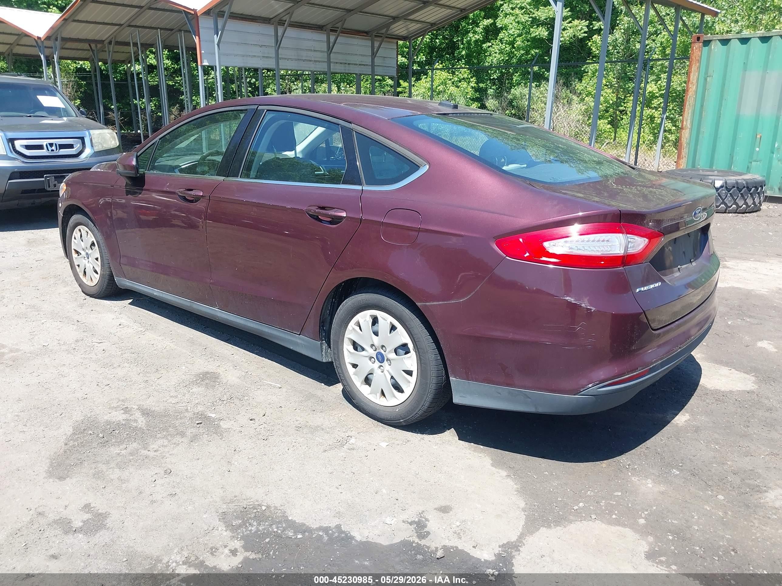 2013 Ford Fusion S Purple vin: 3FA6P0G73DR374803