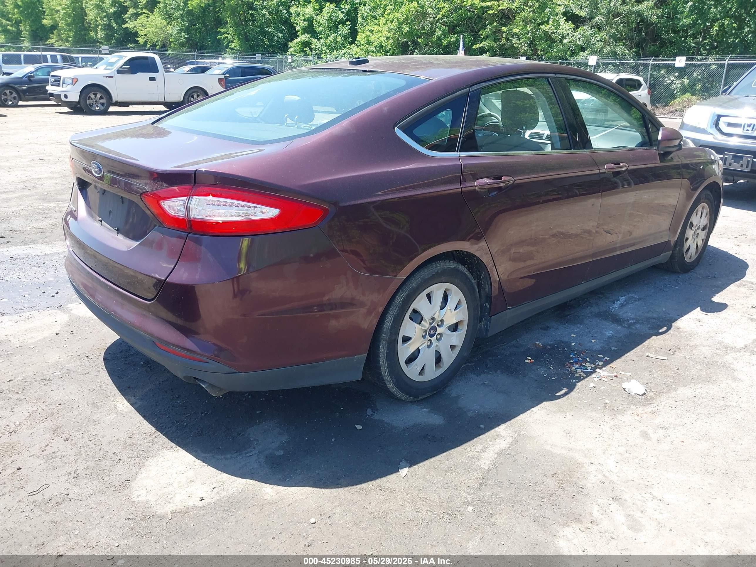 2013 Ford Fusion S Purple vin: 3FA6P0G73DR374803