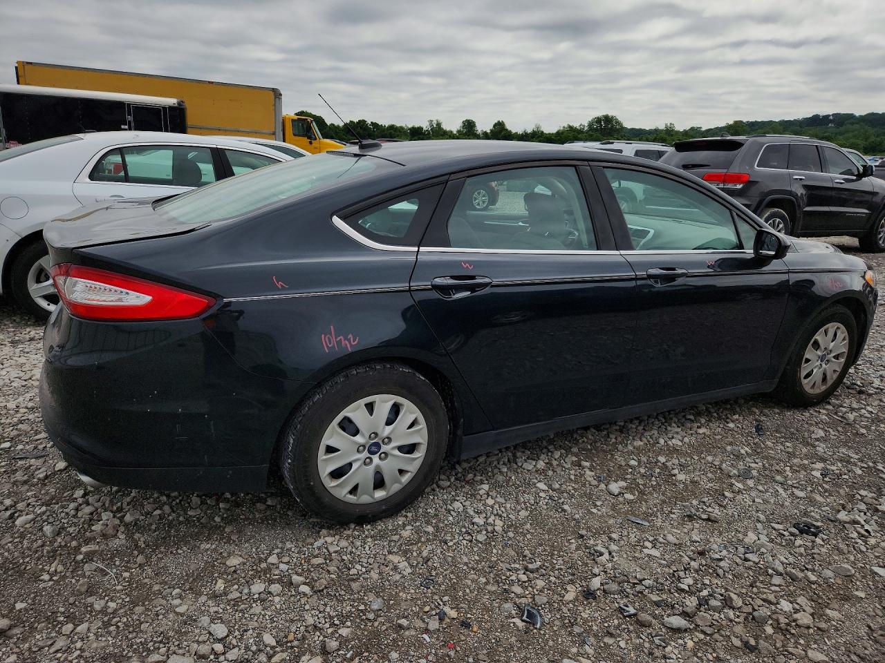 2014 Ford Fusion S Black vin: 3FA6P0G73ER109168