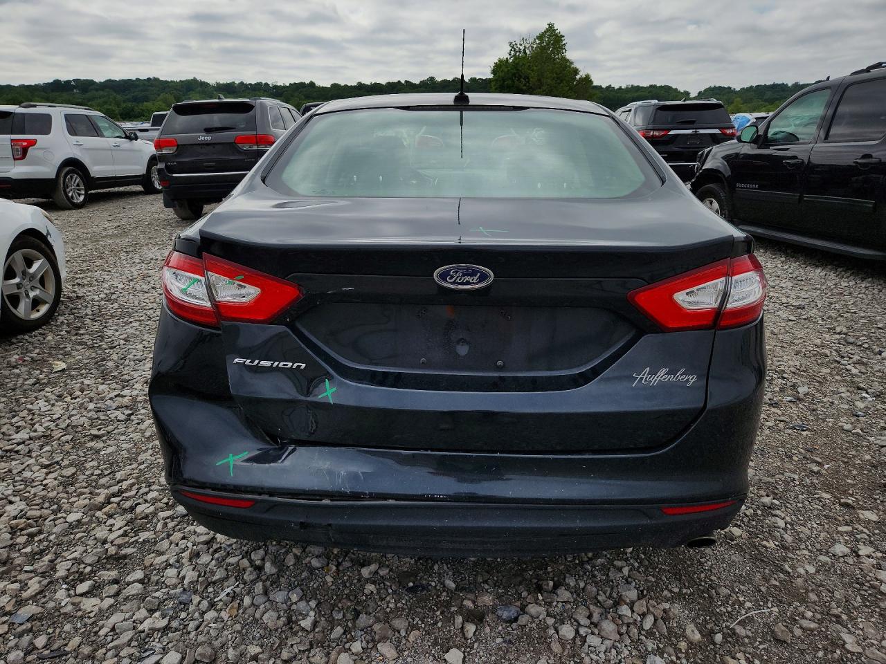 2014 Ford Fusion S Black vin: 3FA6P0G73ER109168