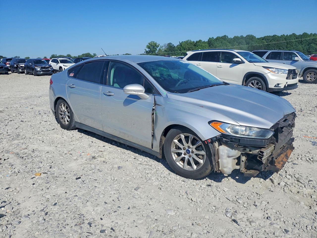 2015 Ford Fusion S Silver vin: 3FA6P0G73FR195048