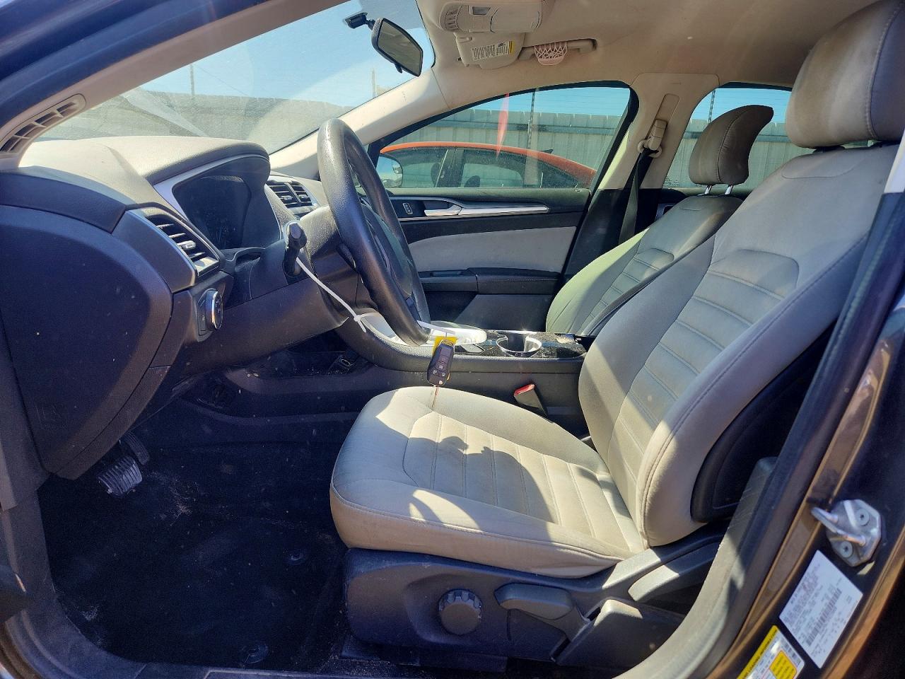 2015 Ford Fusion S Gray vin: 3FA6P0G73FR228808