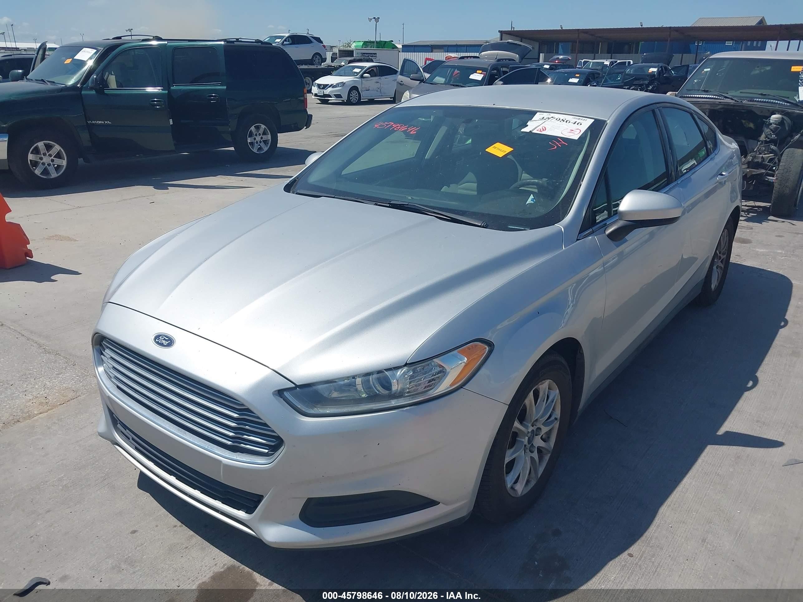 2015 Ford Fusion S Silver vin: 3FA6P0G73FR274445