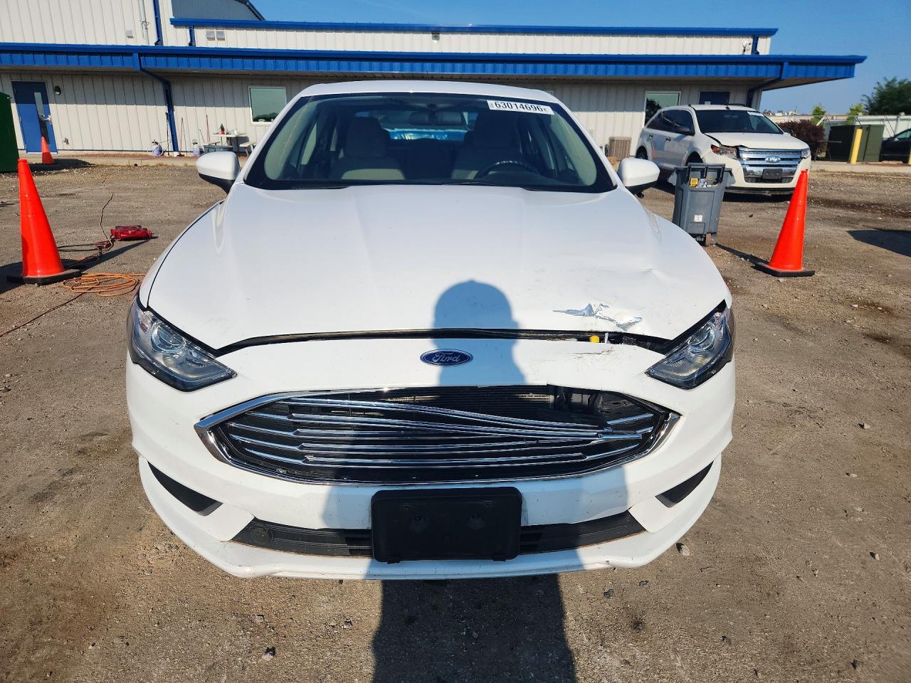 2017 Ford Fusion S White vin: 3FA6P0G73HR372359