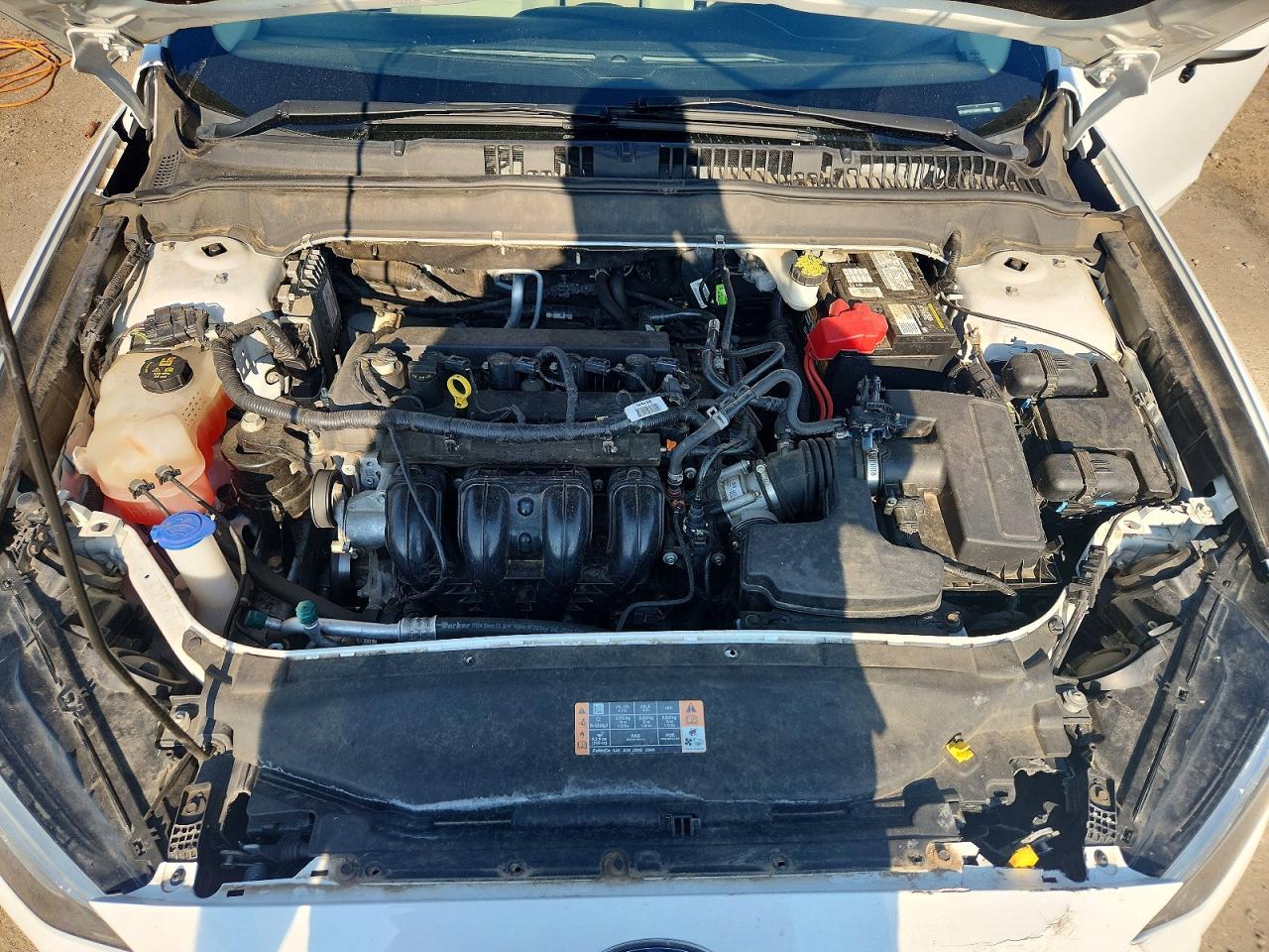 2017 Ford Fusion S White vin: 3FA6P0G73HR372359