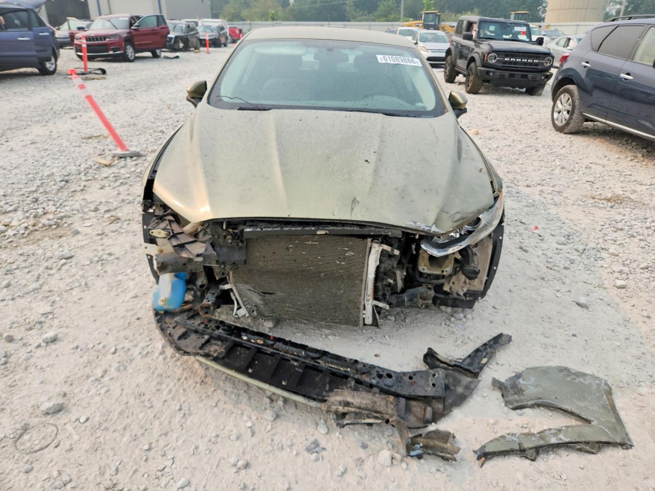 2013 Ford Fusion S Green vin: 3FA6P0G74DR188008