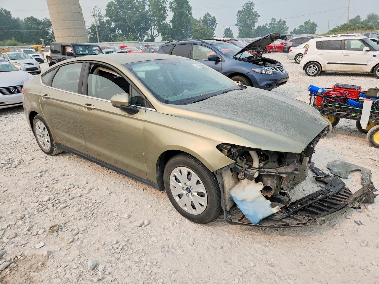 2013 Ford Fusion S Green vin: 3FA6P0G74DR188008