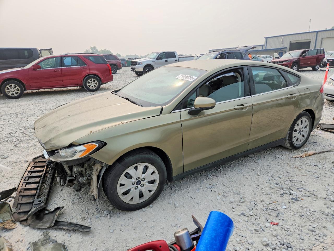2013 Ford Fusion S Green vin: 3FA6P0G74DR188008