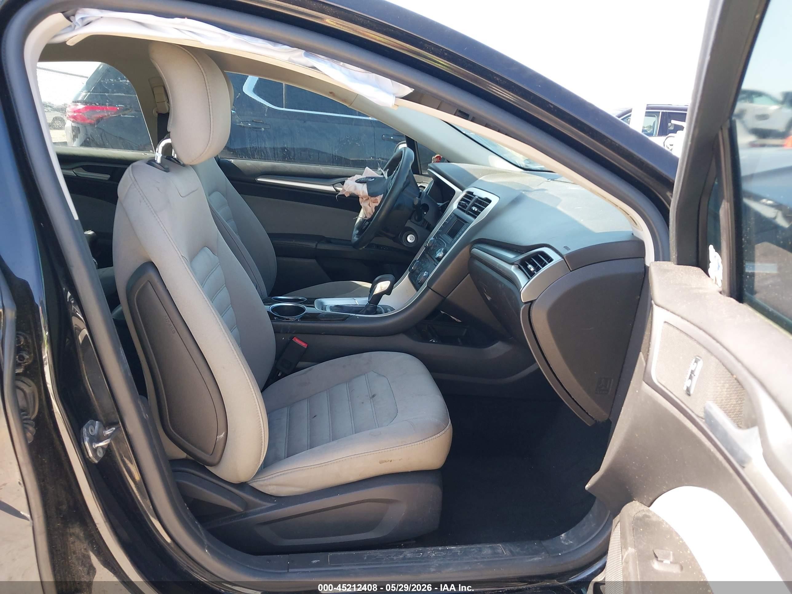 2013 Ford Fusion S Black vin: 3FA6P0G74DR254122