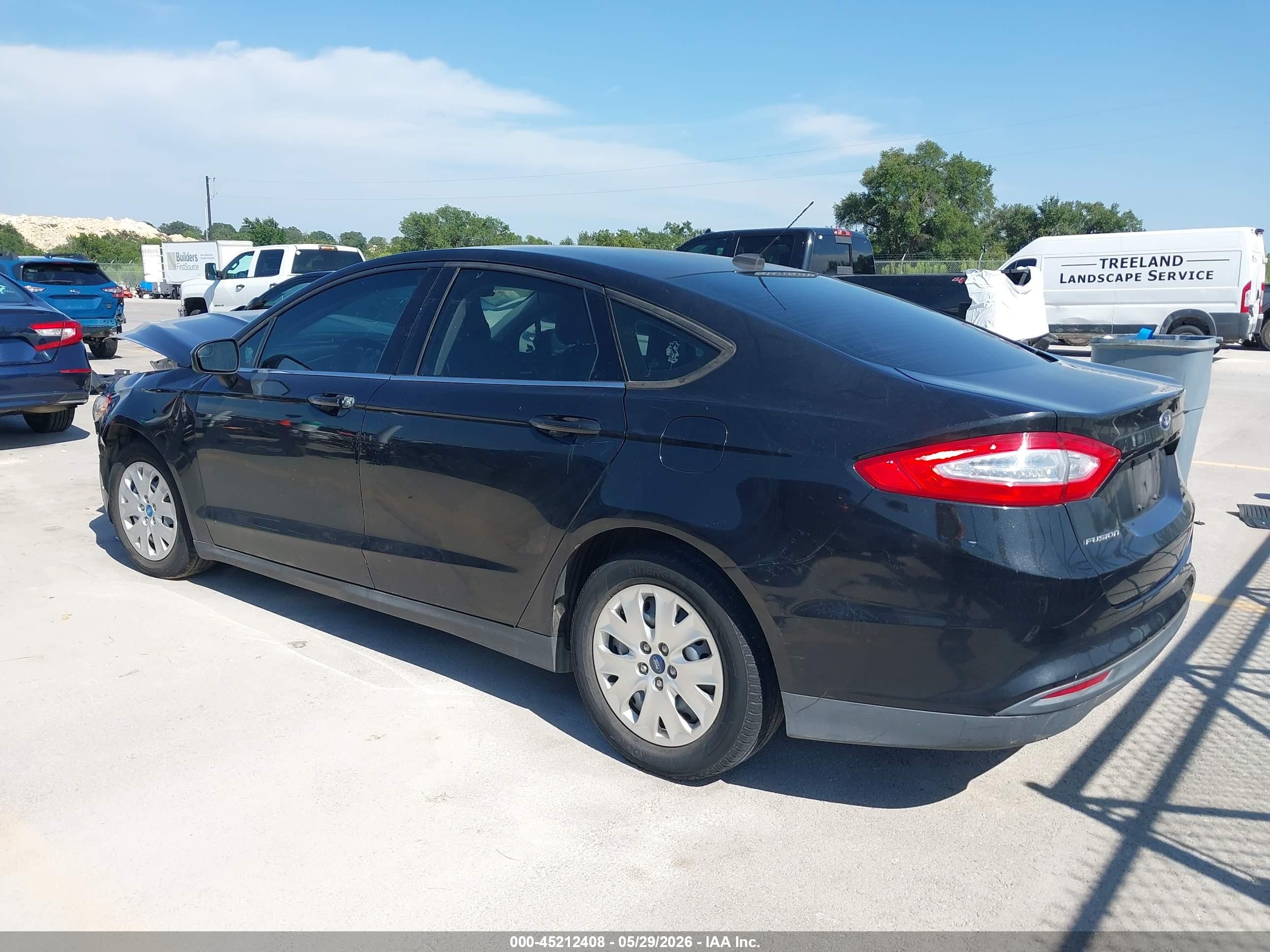 2013 Ford Fusion S Black vin: 3FA6P0G74DR254122