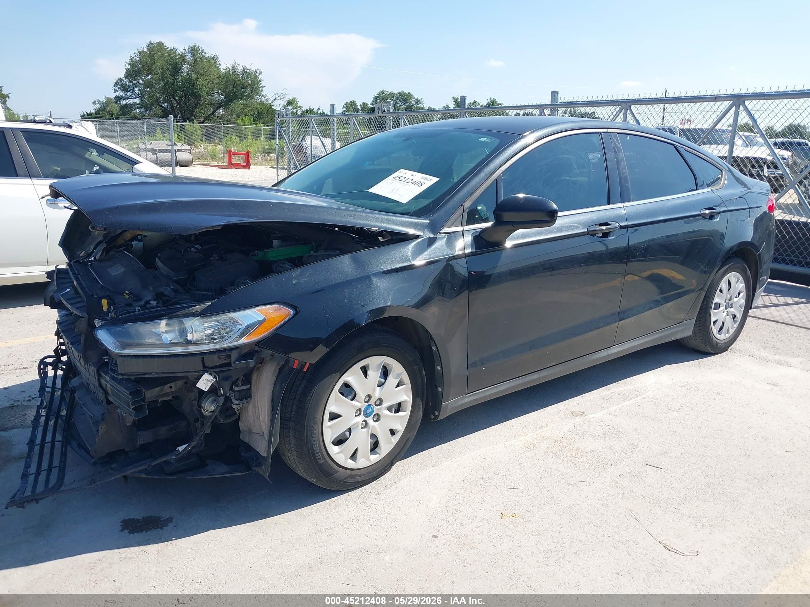 2013 Ford Fusion S Black vin: 3FA6P0G74DR254122