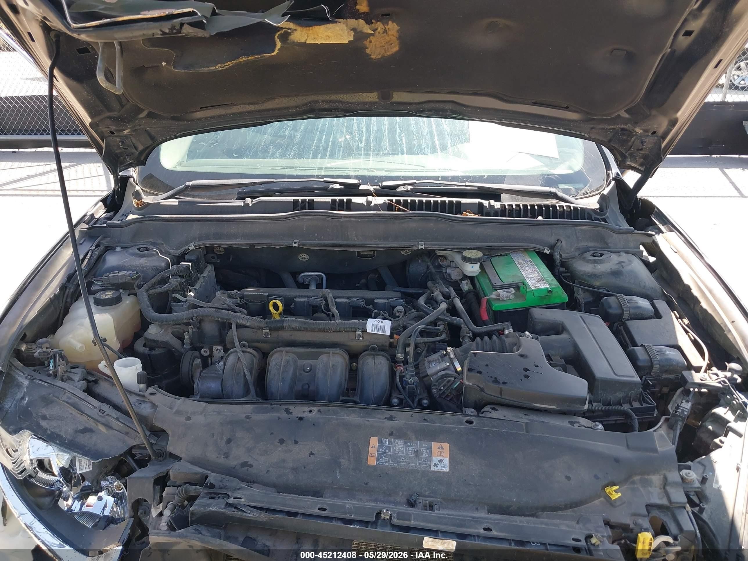 2013 Ford Fusion S Black vin: 3FA6P0G74DR254122