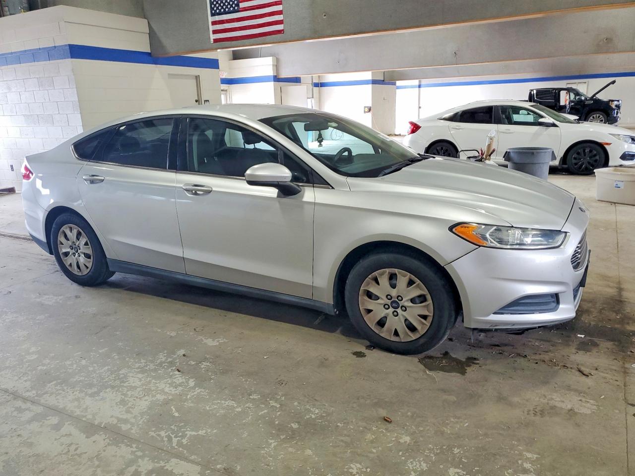 2013 Ford Fusion S Silver vin: 3FA6P0G74DR383610