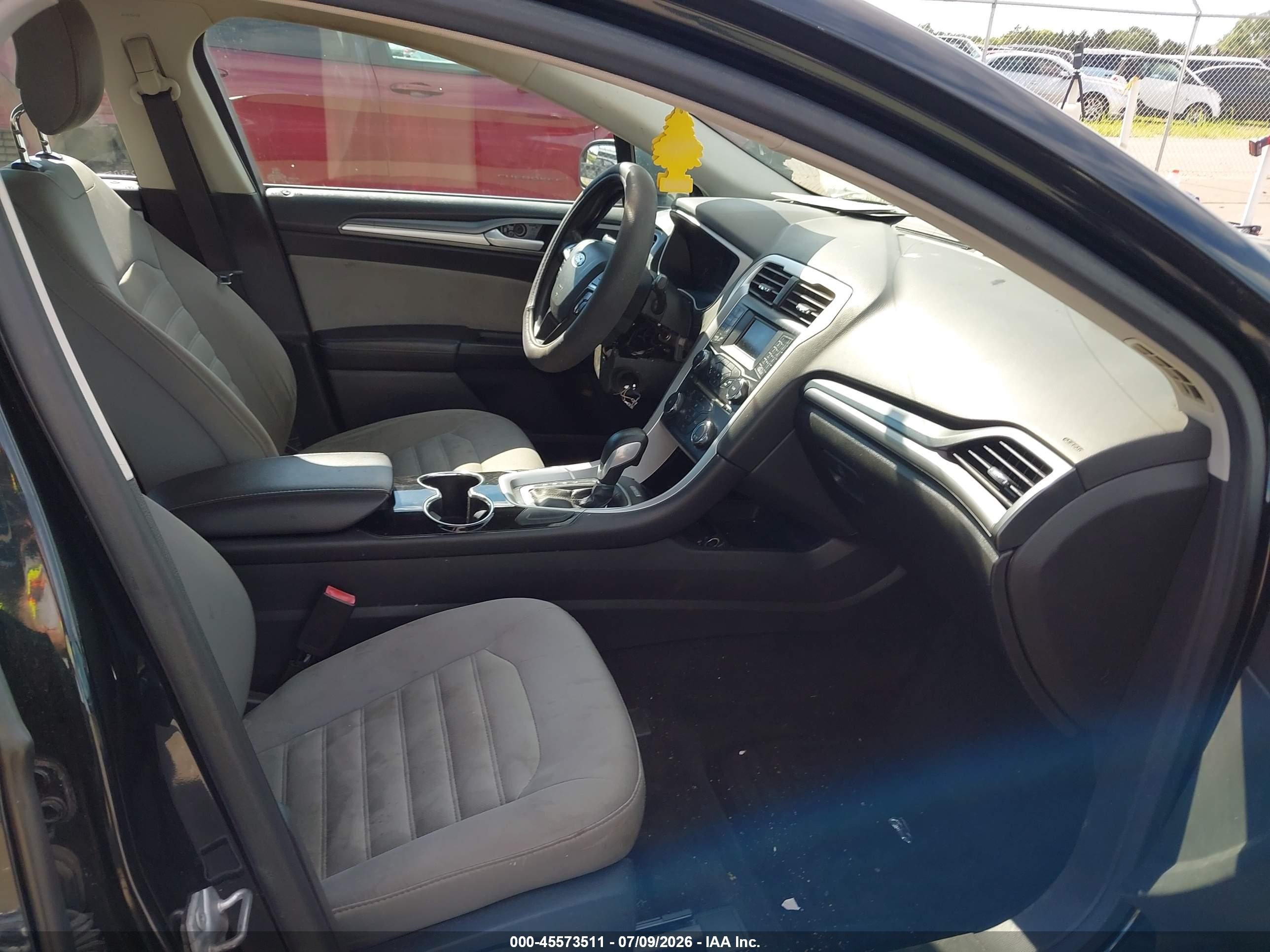 2014 Ford Fusion S Black vin: 3FA6P0G74ER241596