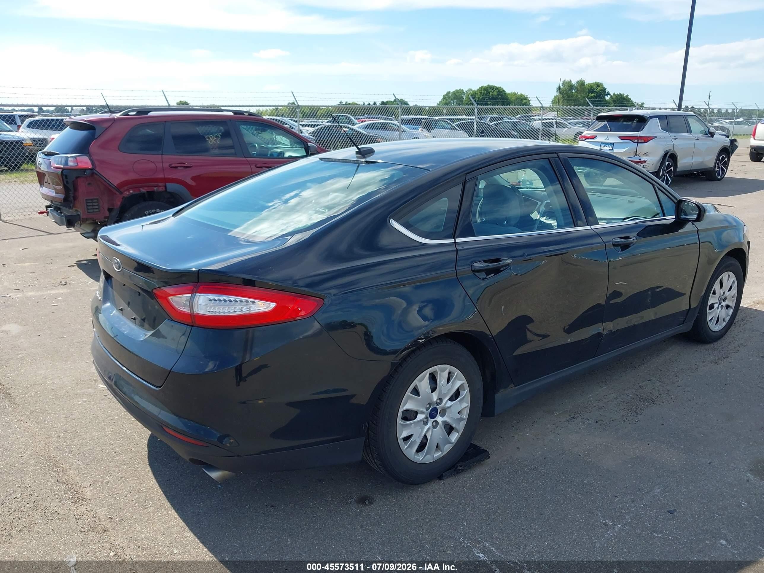 2014 Ford Fusion S Black vin: 3FA6P0G74ER241596
