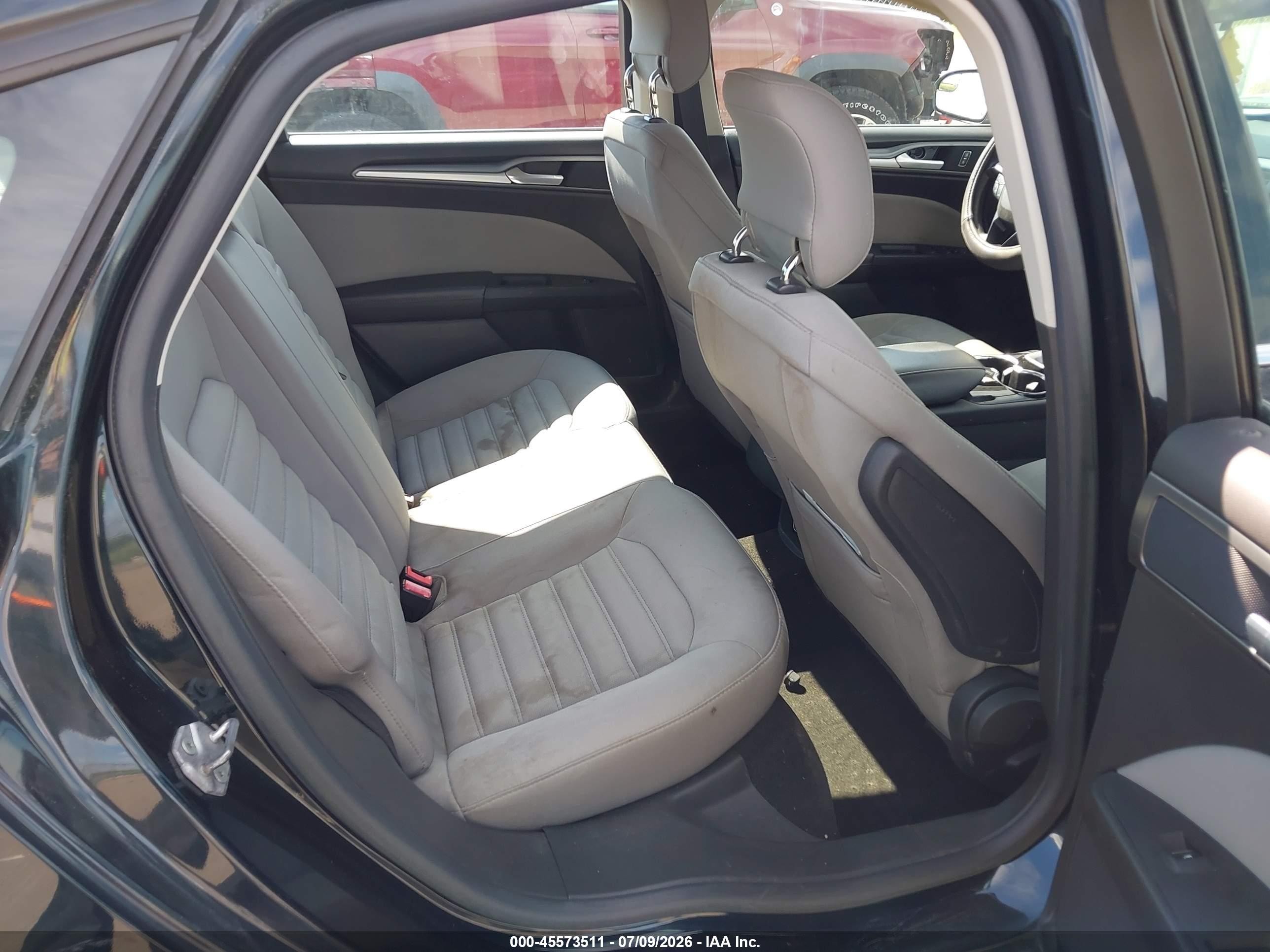 2014 Ford Fusion S Black vin: 3FA6P0G74ER241596
