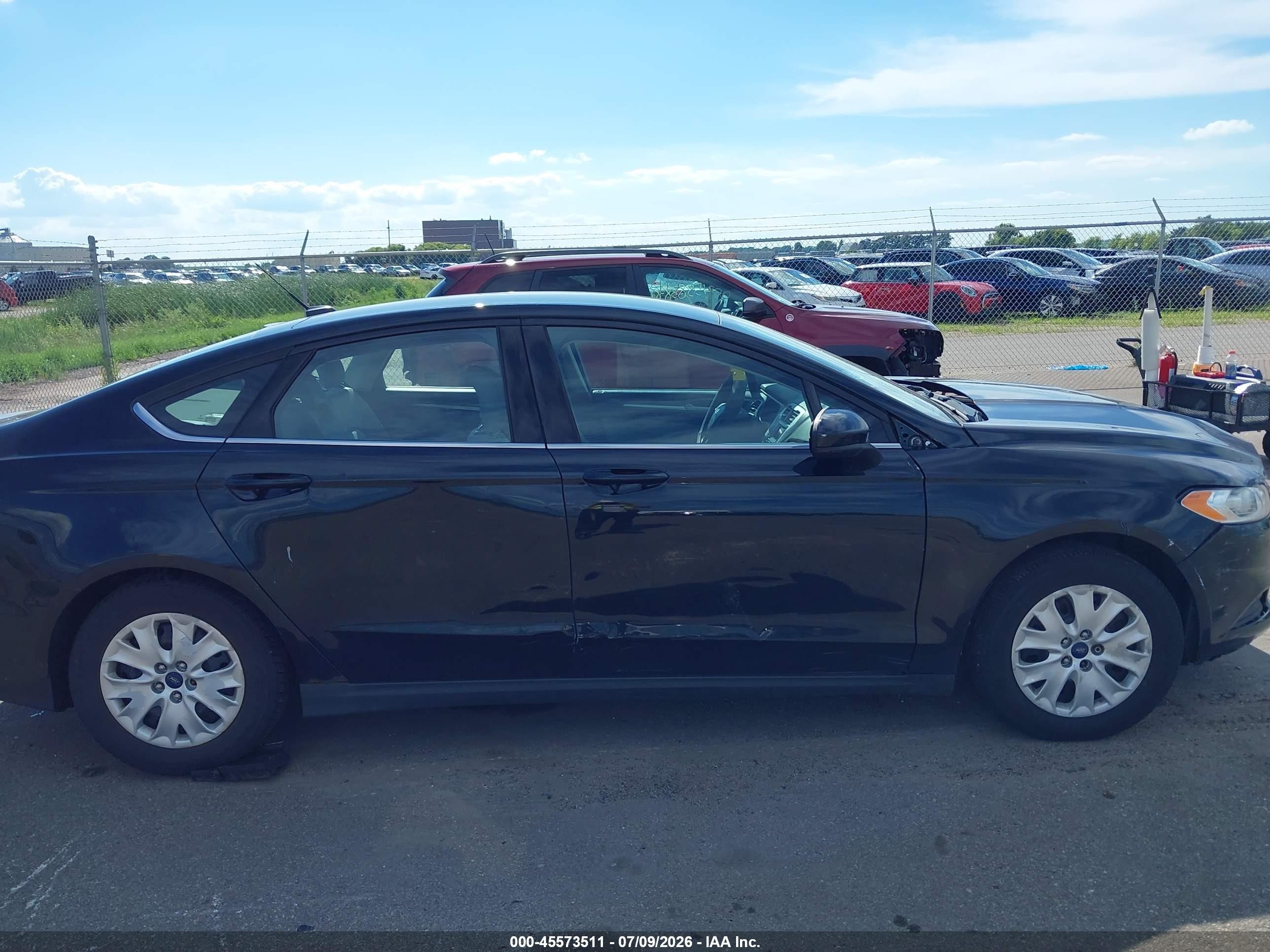 2014 Ford Fusion S Black vin: 3FA6P0G74ER241596