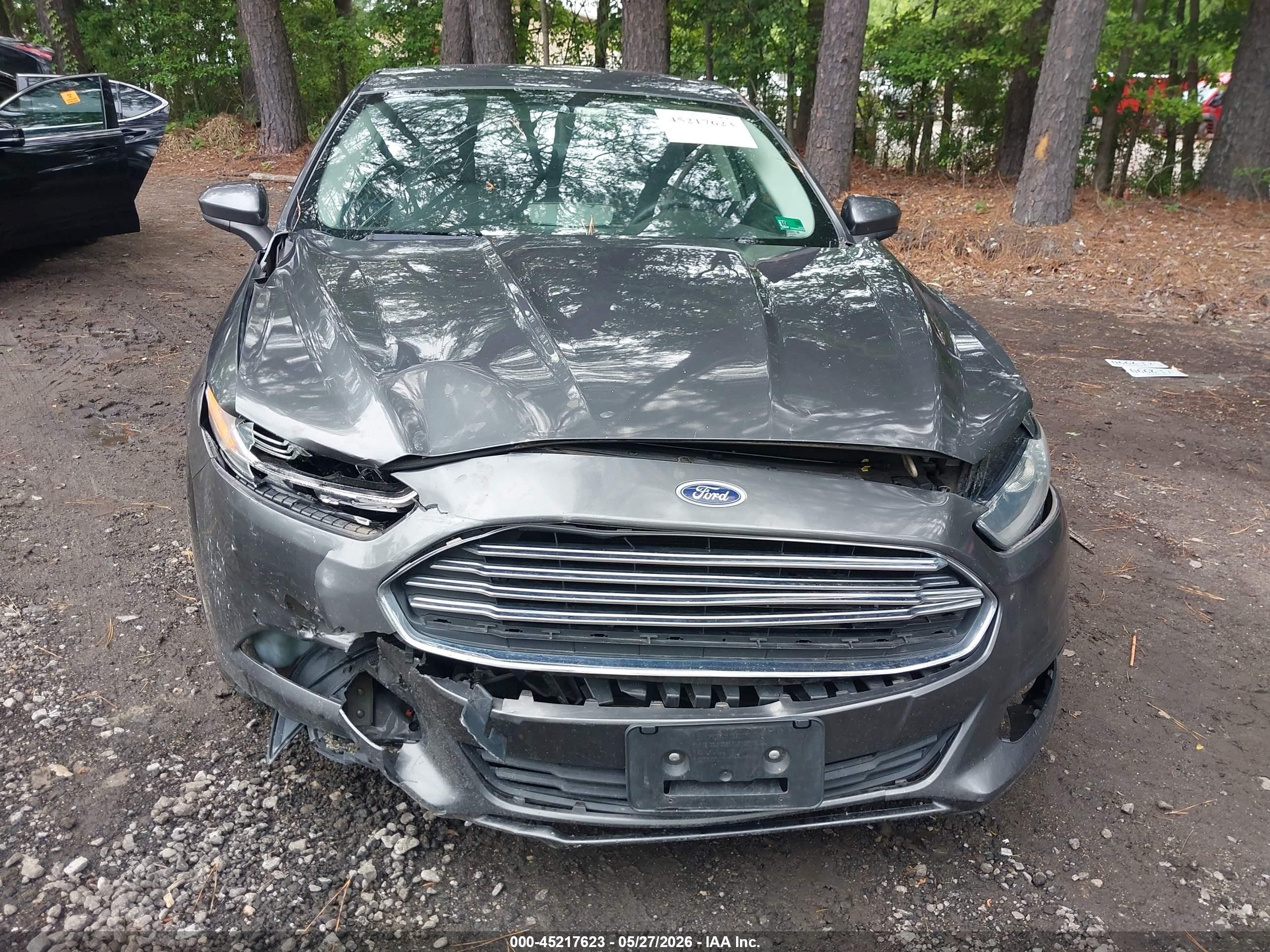 2015 Ford Fusion S Gray vin: 3FA6P0G74FR273837