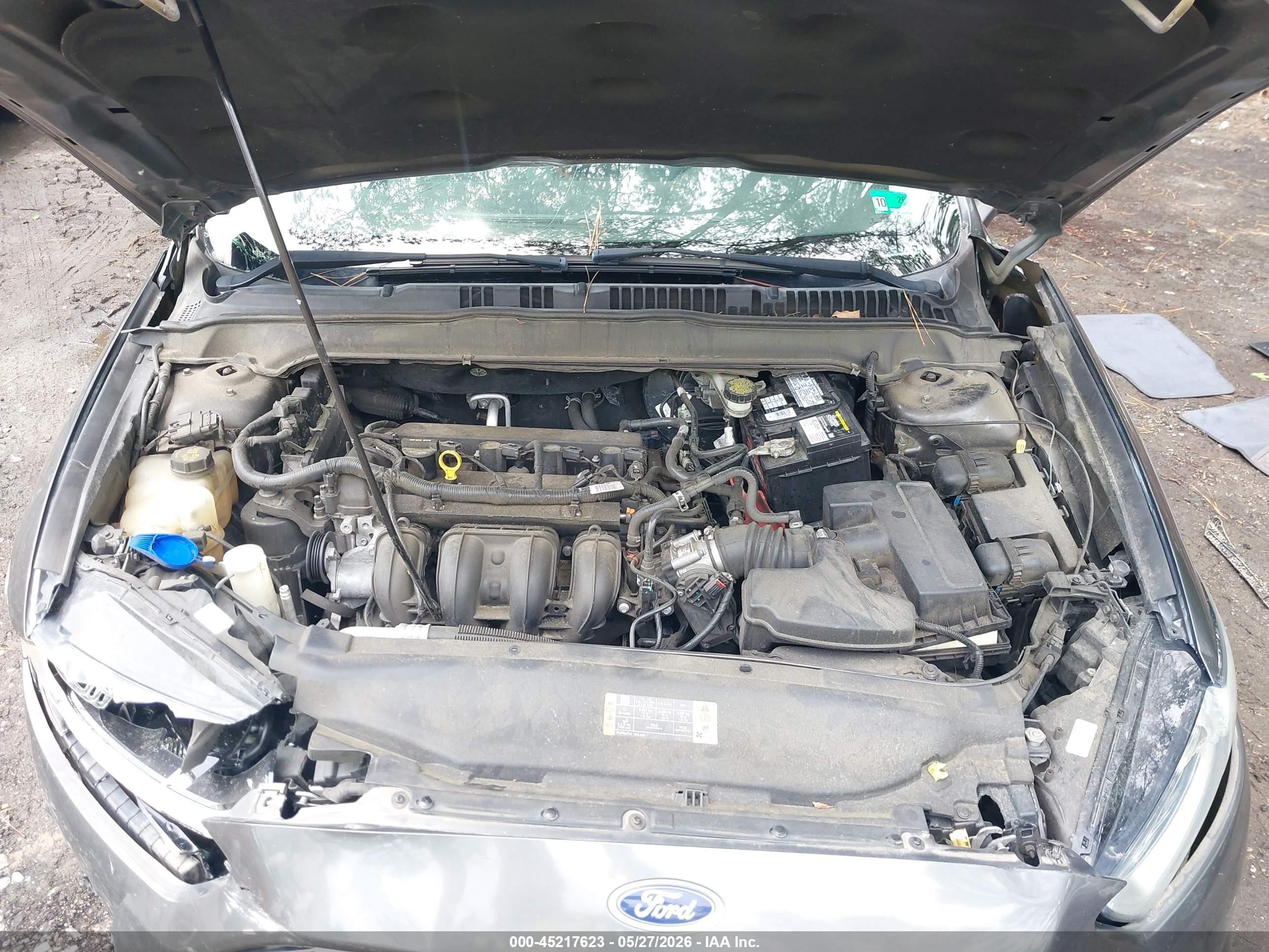 2015 Ford Fusion S Gray vin: 3FA6P0G74FR273837