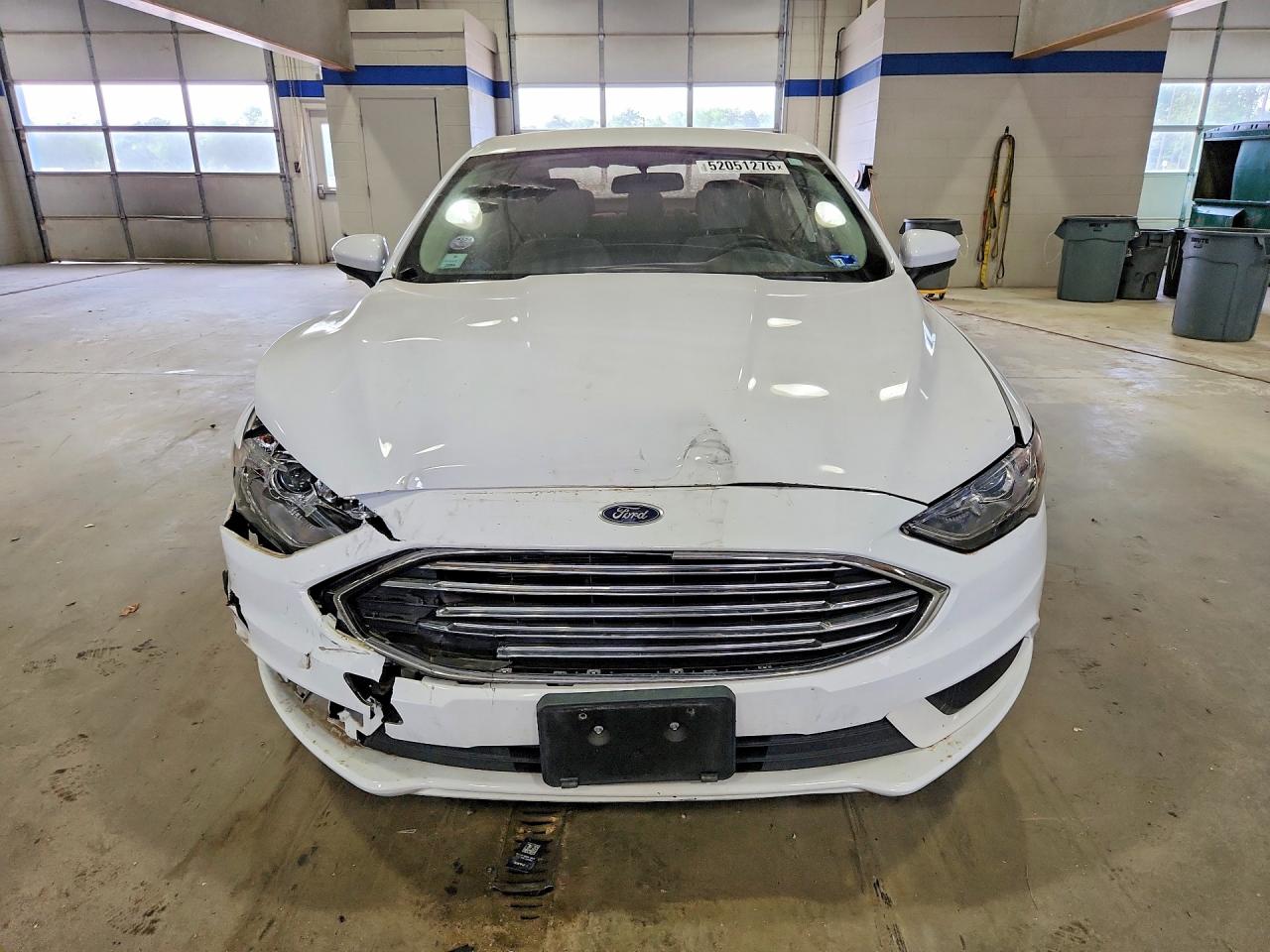 2018 Ford Fusion S White vin: 3FA6P0G74JR283762