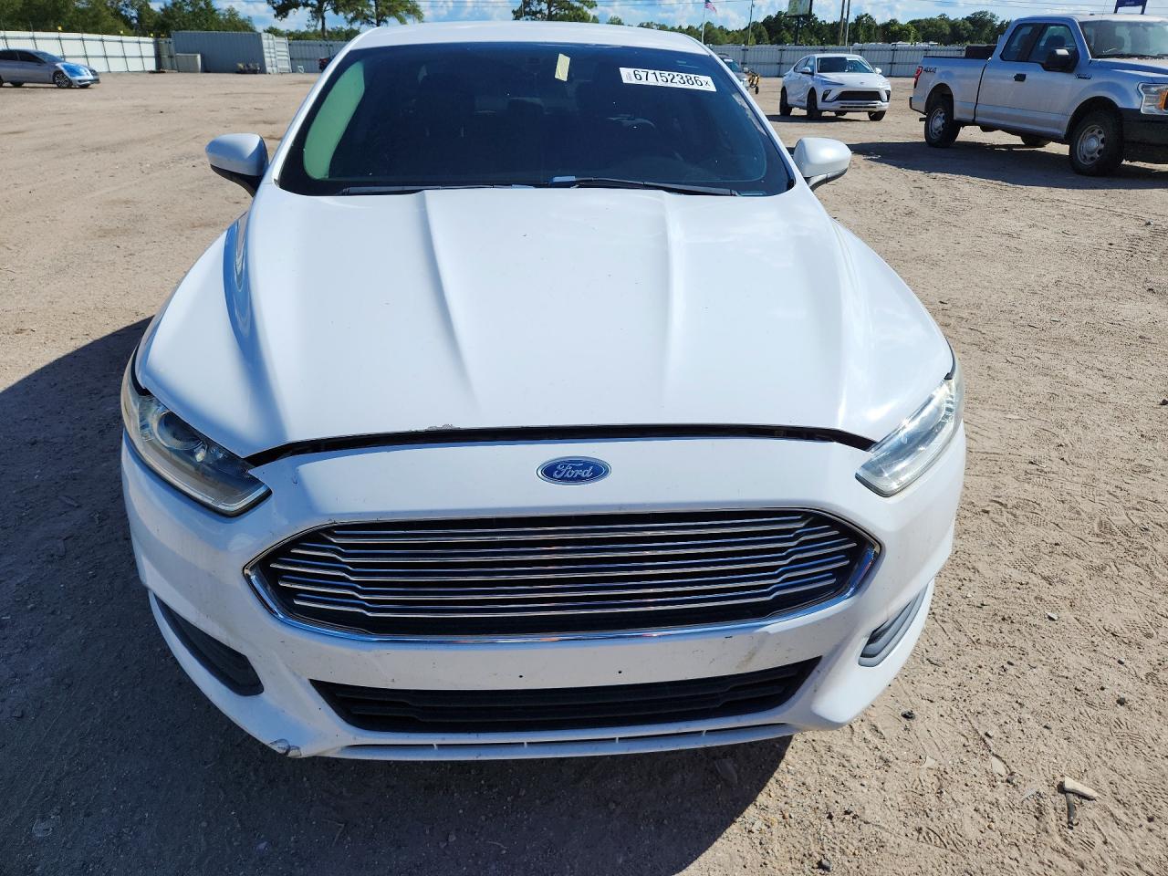2013 Ford Fusion S White vin: 3FA6P0G75DR192035