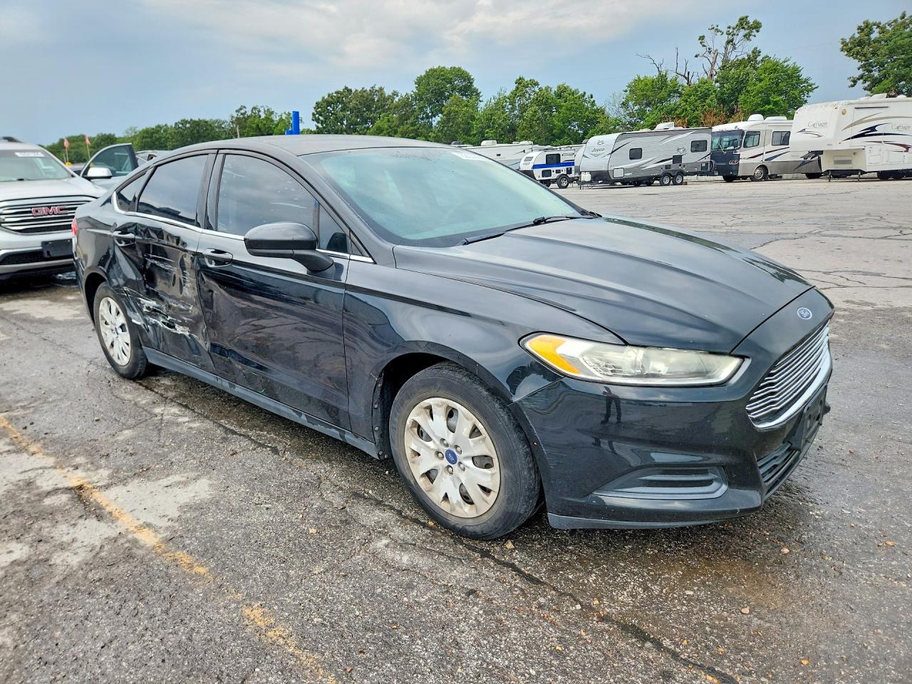 2013 Ford Fusion S Black vin: 3FA6P0G75DR229150