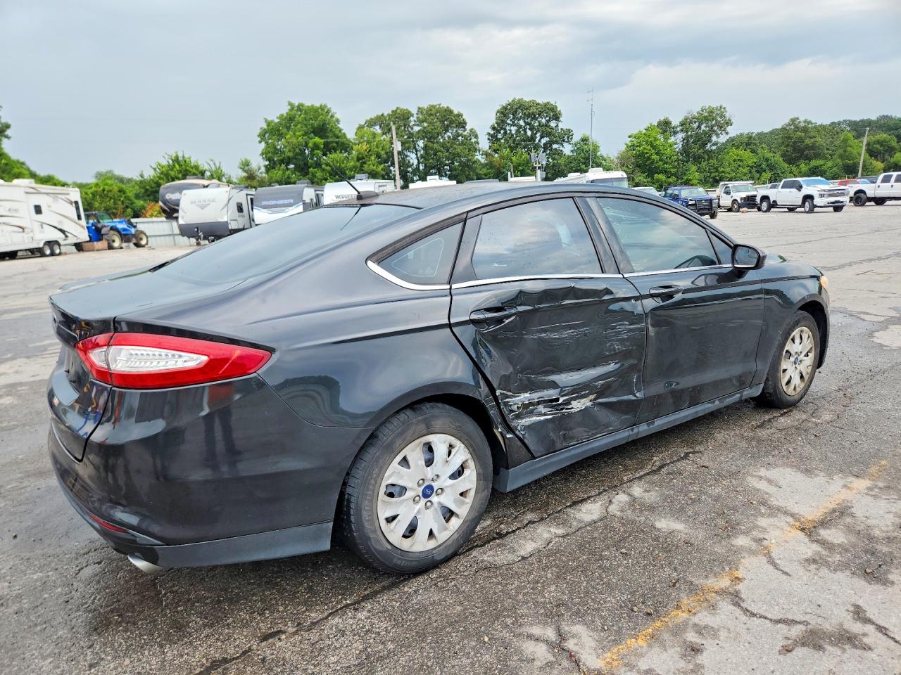 2013 Ford Fusion S Black vin: 3FA6P0G75DR229150